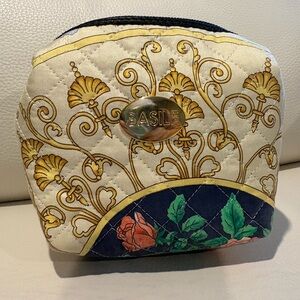 Basile Silk Cream Gold Blue Quilted Women's Mini Bag